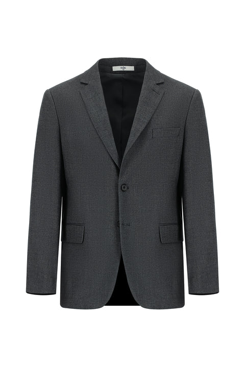 Açık Füme 4 Drop Relaxed Fit Rahat Kesim Klasik Desenli Ceket