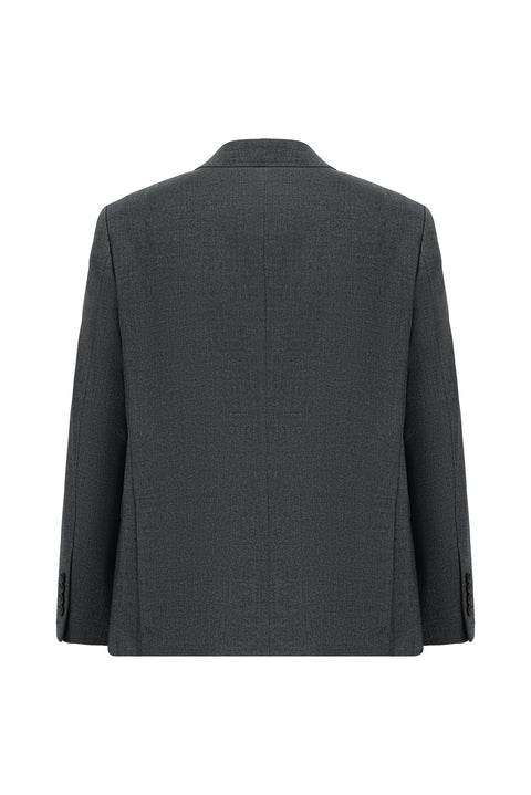 Açık Füme 4 Drop Relaxed Fit Rahat Kesim Klasik Desenli Ceket