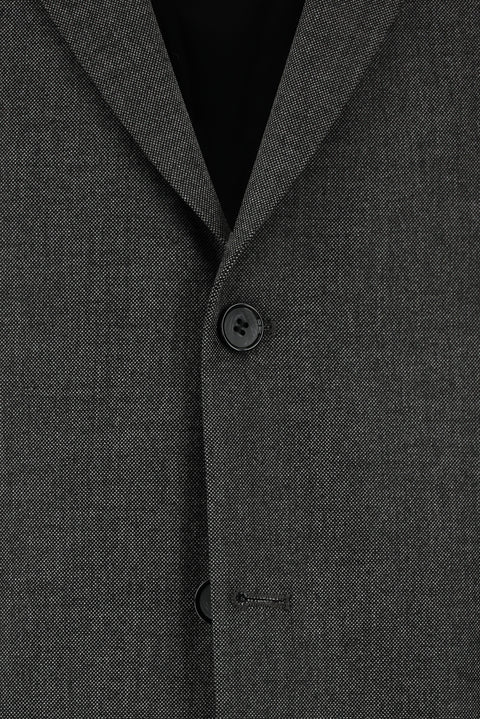 Orta Füme 4 Drop Relaxed Fit Rahat Kesim Klasik Desenli Ceket