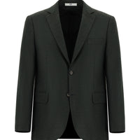 Koyu Haki Relaxed Fit Rahat Kesim Klasik Desenli Ceket