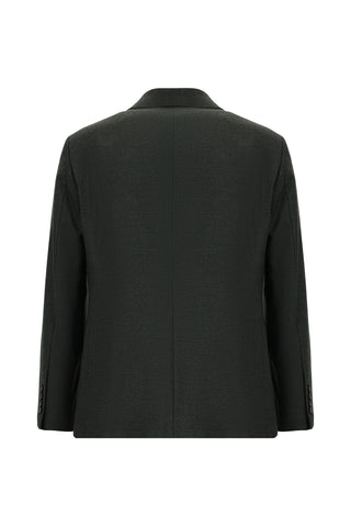  Koyu Haki Relaxed Fit Rahat Kesim Klasik Desenli Ceket