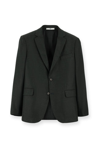  Koyu Haki Relaxed Fit Rahat Kesim Klasik Desenli Ceket