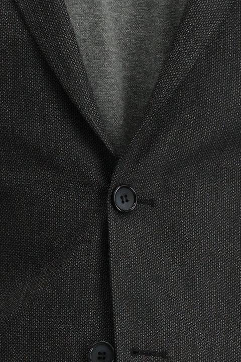 Siyah 7 Drop Super Slim Fit Eksra Dar Kesim Desenli Spor Ceket