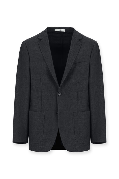 Koyu Lacivert 7 Drop Super Slim Fit Eksra Dar Kesim Desenli Spor Ceket