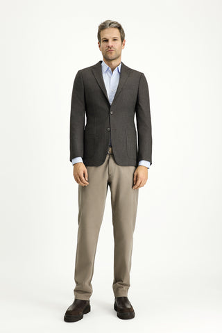  Acı Kahve Super Slim Fit Ekstra Dar Kesim Desenli Spor Ceket