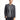 Orta Antrasit Super Slim Fit Ekstra Dar Kesim Desenli Spor Ceket