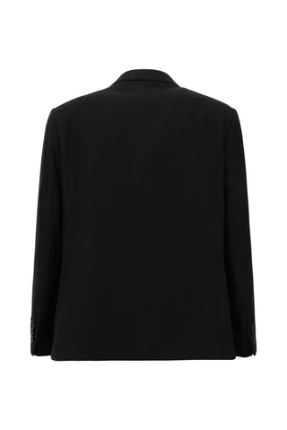  Siyah Relaxed Fit Rahat Kesim Desenli Klasik Ceket