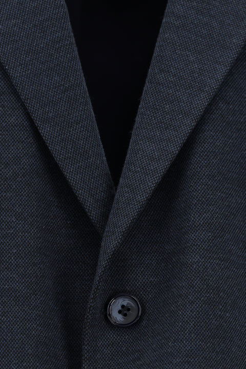 Koyu Lacivert 4 Drop Relaxed Fit Rahat Kesim Klasik Desenli Örme Ceket