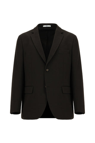  Koyu Kahve Relaxed Fit Rahat Kesim Klasik Desenli Örme Ceket