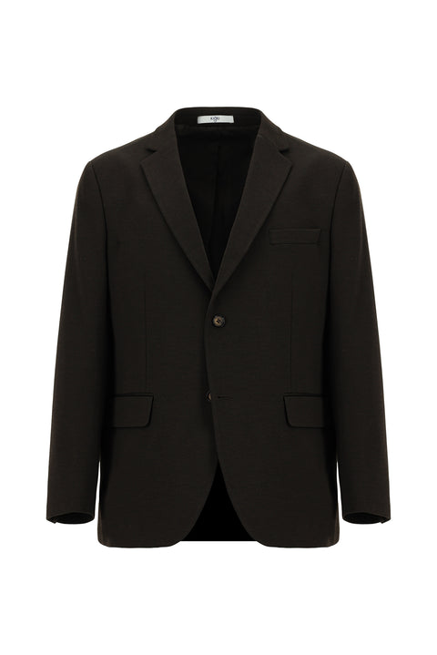 Koyu Kahve 4 Drop Relaxed Fit Rahat Kesim Klasik Desenli Örme Ceket