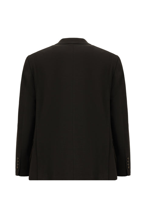 Koyu Kahve 4 Drop Relaxed Fit Rahat Kesim Klasik Desenli Örme Ceket