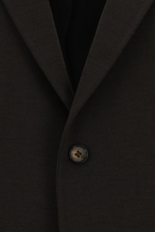  Koyu Kahve Relaxed Fit Rahat Kesim Klasik Desenli Örme Ceket