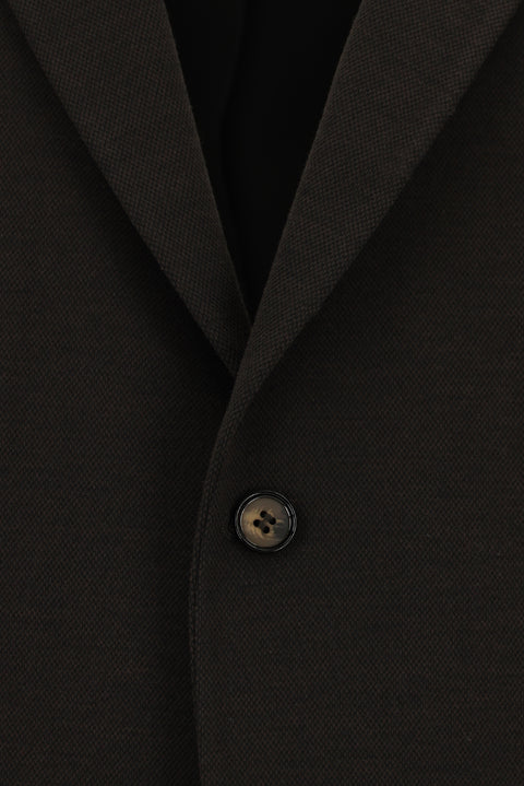 Koyu Kahve 4 Drop Relaxed Fit Rahat Kesim Klasik Desenli Örme Ceket