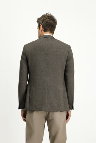  Açık Kahve  Regular Fit Klasik Desenli Örme Ceket