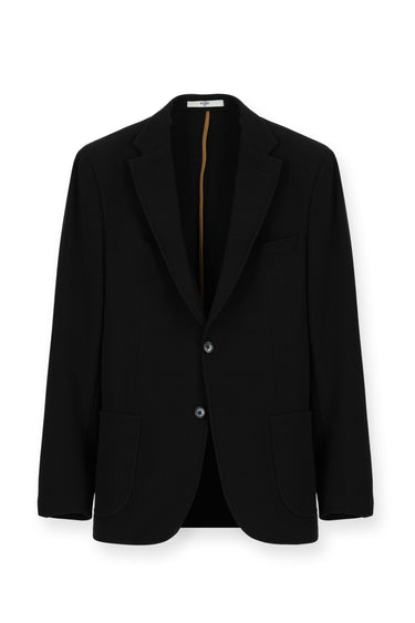 Siyah Slim Fit Dar Kesim Desenli Pamuklu Ceket