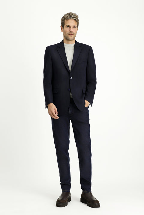 Siyah Lacivert 4 Drop Relaxed Fit Rahat Kesim Klasik Çizgili Örme Ceket