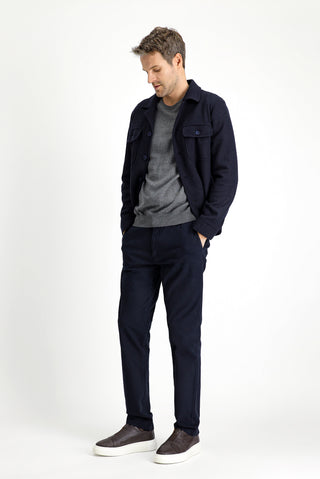  Koyu Lacivert Regular Fit Yünlü Spor Ceket