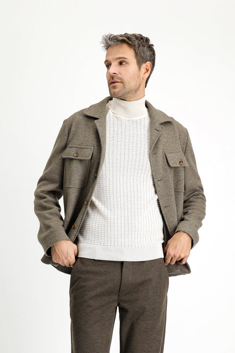 Orta Vizon 6 Drop Regular Fit Standart Kesim Yünlü Spor Ceket