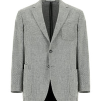 Açık Gri Regular Fit Yünlü Spor Ceket
