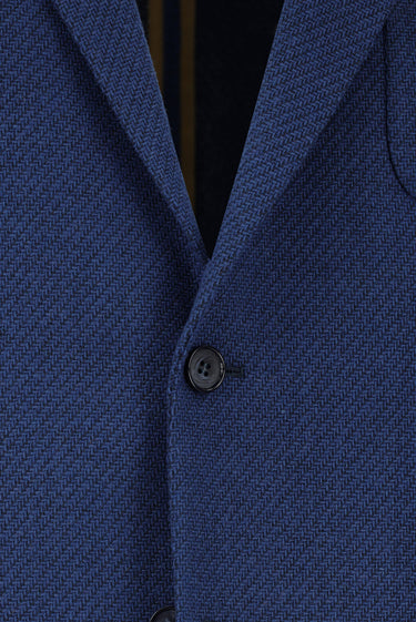 Orta Lacivert Regular Fit Yünlü Spor Ceket