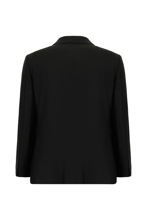 Siyah 4 Drop Relaxed Fit Rahat Kesim Klasik Ceket