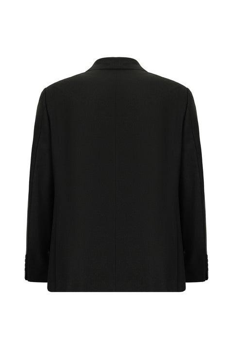 Koyu Antrasit 4 Drop Relaxed Fit Rahat Kesim Klasik Ceket