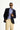 Koyu Lacivert Relaxed Fit Rahat Kesim Desenli Spor Ceket