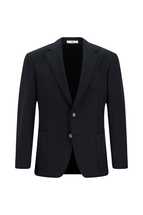 Siyah Lacivert 8 Drop Muscle Fit Uzun Atletik Kesim Likralı Spor Ceket