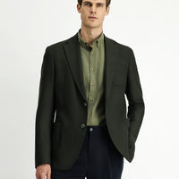 Asker Haki Muscle Fit Likralı Spor Ceket