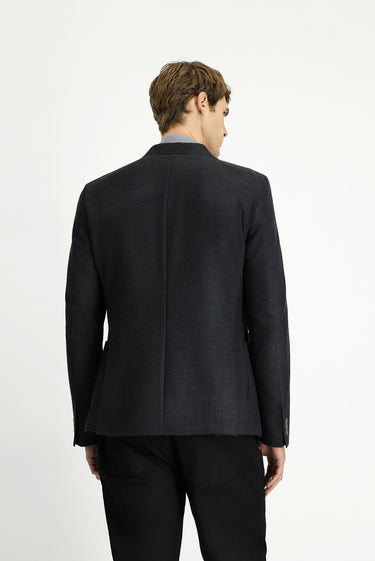 Koyu Antrasit Muscle Fit Likralı Spor Ceket