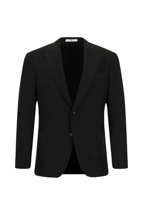 Black 8 Drop Muscle Fit Long Athletic Cut Lycra Sport Jacket