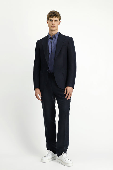 Siyah Lacivert 8 Drop Muscle Fit Uzun Atletik Kesim Likralı Spor Ceket