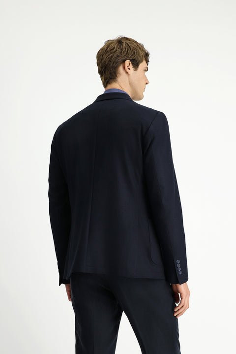 Siyah Lacivert 8 Drop Muscle Fit Uzun Atletik Kesim Likralı Spor Ceket