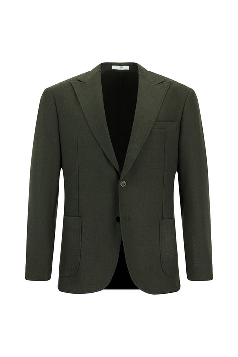 Military Khaki 8 Drop Muscle Fit Long Athletic Cut Lycra Sport Jacket
