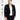 Siyah Techno-Line Slim Fit Dar Kesim Likralı Spor Örme Ceket