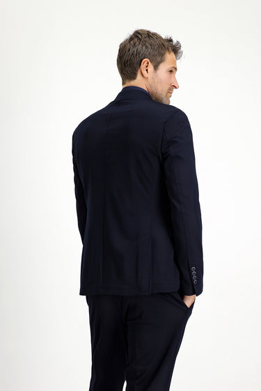  Koyu Lacivert Techno-Line Slim Fit Dar Kesim Likralı Spor Örme Ceket