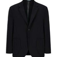 Siyah Techno-Line Slim Fit Dar Kesim Klasik Ceket