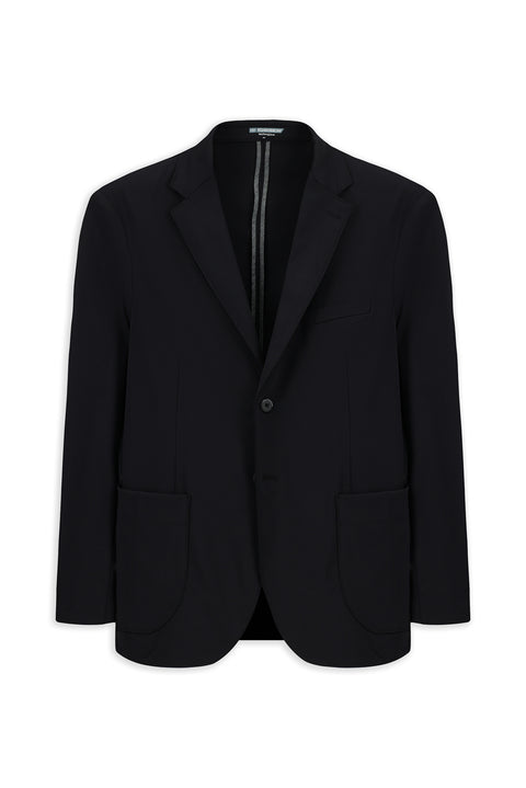 Siyah Techno-Line 7 Drop Slim Fit Dar Kesim Klasik Ceket