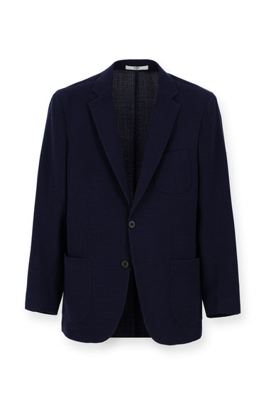 Koyu Lacivert Regular Fit Yünlü Spor İtalyan Ceket