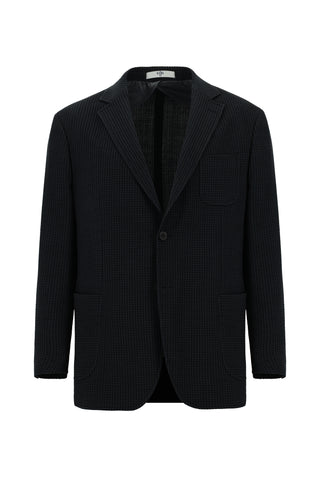  Koyu Antrasit Regular Fit Yünlü Spor İtalyan Ceket