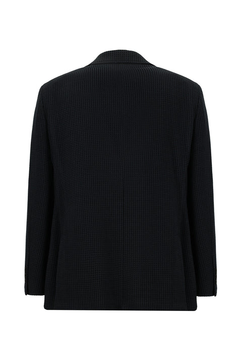 Dark Anthracite 4-Drop Relaxed Fit Casual Cut Wool Sport Italian Jacket