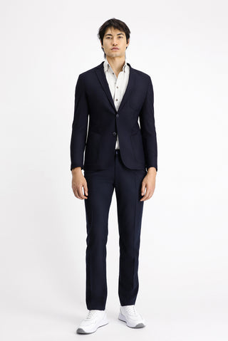  Koyu Lacivert Techno-Line Super Slim Fit Ekstra Dar Kesim Spor Ceket