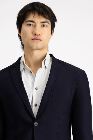  Koyu Lacivert Techno-Line Super Slim Fit Ekstra Dar Kesim Spor Ceket