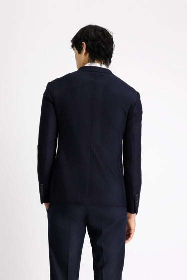 Koyu Lacivert Techno-Line Super Slim Fit Ekstra Dar Kesim Spor Ceket