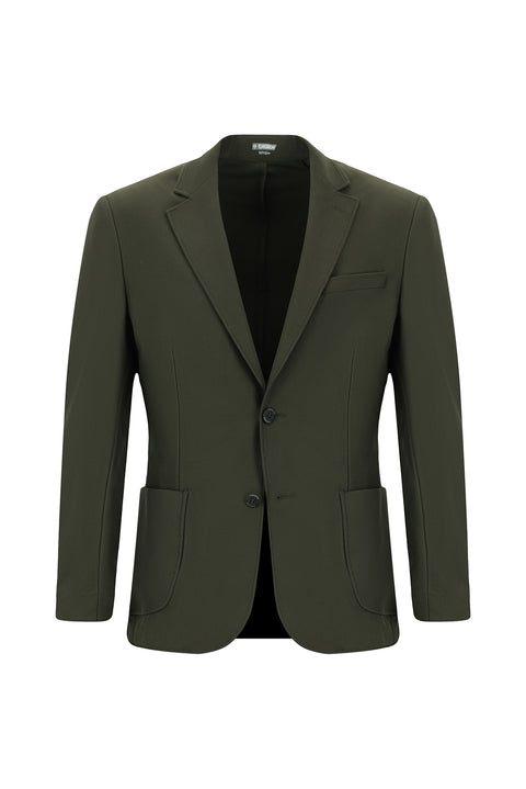 Koyu Yeşil Techno-Line 7 Drop Super Slim Fit Eksra Dar Kesim Spor Ceket