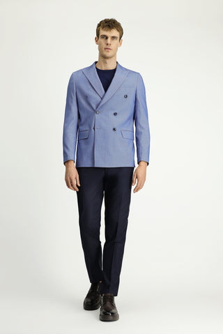  Mavi Regular Fit Pamuklu Kruvaze Ceket