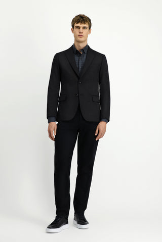  Siyah Regular Fit Likralı Klasik Ceket