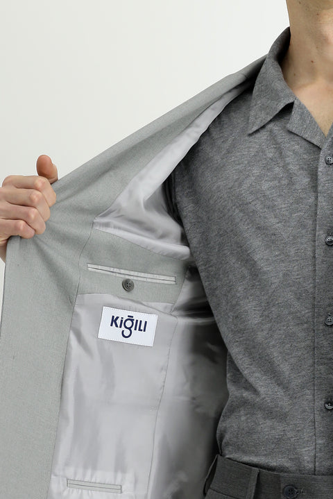 Orta Gri 6 Drop Regular Fit Standart Kesim Likralı Klasik Ceket