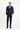 Koyu Lacivert Slim Fit Dar Kesim Desenli Kruvaze Ceket