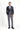 Koyu Lacivert Slim Fit Dar Kesim Desenli Yünlü Ceket